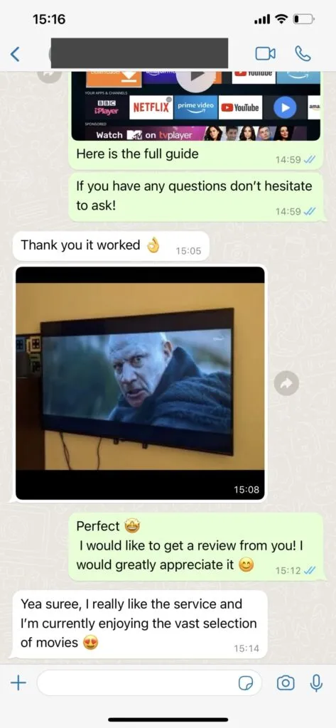 WhatsApp klantactivatie screenshot 1
