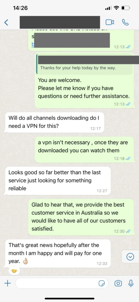 WhatsApp abonnementsverlenging bevestiging 3